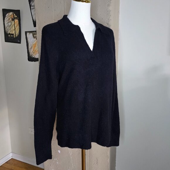 J. Crew Extra-Soft Black Polo Sweater Knit Top NWOT - Picture 8 of 10